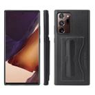 For Samsung Galaxy Note20 Fierre Shann Full Coverage Protective Leather Case with Holder & Card Slot(Black) - 1