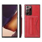 For Samsung Galaxy Note20 Fierre Shann Full Coverage Protective Leather Case with Holder & Card Slot(Red) - 1