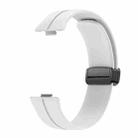 For Huawei Watch Fit3 Magnetic Folding Black Buckle Silicone Watch Band(White) - 2