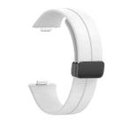 For Huawei Watch Fit3 Magnetic Folding Black Buckle Silicone Watch Band(White) - 3