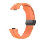 For Huawei Watch Fit3 Magnetic Folding Black Buckle Silicone Watch Band(Orange) - 2