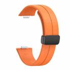 For Huawei Watch Fit3 Magnetic Folding Black Buckle Silicone Watch Band(Orange) - 3