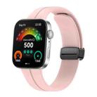 For Huawei Watch Fit3 Magnetic Folding Black Buckle Silicone Watch Band(Pink) - 1