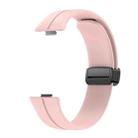 For Huawei Watch Fit3 Magnetic Folding Black Buckle Silicone Watch Band(Pink) - 2