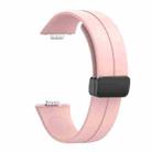 For Huawei Watch Fit3 Magnetic Folding Black Buckle Silicone Watch Band(Pink) - 3