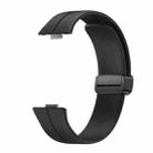 For Huawei Watch Fit3 Magnetic Folding Black Buckle Silicone Watch Band(Black) - 2