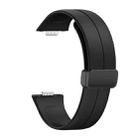 For Huawei Watch Fit3 Magnetic Folding Black Buckle Silicone Watch Band(Black) - 3