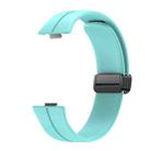 For Huawei Watch Fit3 Magnetic Folding Black Buckle Silicone Watch Band(Teal) - 2