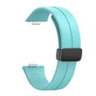 For Huawei Watch Fit3 Magnetic Folding Black Buckle Silicone Watch Band(Teal) - 3