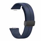For Huawei Watch Fit3 Magnetic Folding Black Buckle Silicone Watch Band(Midnight Blue) - 3