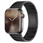 For Apple Watch Series 10 42mm PG60 Single Bead Bamboo Joint Titanium Metal Watch Band(Graphite Black) - 1