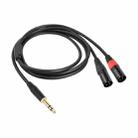 TC145YXK108RE-10 6.35mm 1/4 TRS Male to Dual XLR Male Audio Cable, Length:1m(Black) - 2