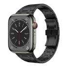 For Apple Watch SE 2023 44mm PG94 Dual-link Modified Stainless Steel Watch Band(Black) - 1