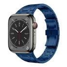 For Apple Watch SE 2023 44mm PG94 Dual-link Modified Stainless Steel Watch Band(Blue) - 1