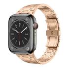 For Apple Watch SE 2023 44mm PG94 Dual-link Modified Stainless Steel Watch Band(Rose Gold) - 1