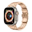 For Apple Watch Ultra 2 49mm PG94 Dual-link Modified Stainless Steel Watch Band(Rose Gold) - 1