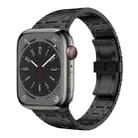 For Apple Watch Series 9 45mm PG94 Dual-link Modified Stainless Steel Watch Band(Black) - 1