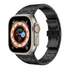 For Apple Watch Ultra 49mm PG94 Dual-link Modified Stainless Steel Watch Band(Black) - 1