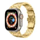 For Apple Watch Ultra 49mm PG94 Dual-link Modified Stainless Steel Watch Band(Gold) - 1