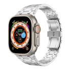 For Apple Watch Ultra 49mm PG94 Dual-link Modified Stainless Steel Watch Band(Silver) - 1