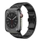 For Apple Watch Series 8 41mm PG94 Dual-link Modified Stainless Steel Watch Band(Black) - 1
