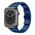 For Apple Watch Series 8 45mm PG94 Dual-link Modified Stainless Steel Watch Band(Blue) - 1