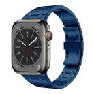 For Apple Watch SE 44mm PG94 Dual-link Modified Stainless Steel Watch Band(Blue) - 1