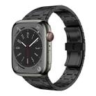 For Apple Watch Series 4 44mm PG94 Dual-link Modified Stainless Steel Watch Band(Black) - 1