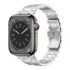 For Apple Watch Series 2 42mm PG94 Dual-link Modified Stainless Steel Watch Band(Silver) - 1