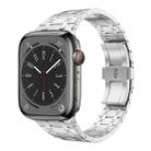 For Apple Watch 38mm PG94 Dual-link Modified Stainless Steel Watch Band(Silver) - 1