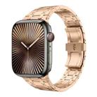 For Apple Watch Series 10 42mm PG94 Dual-link Modified Stainless Steel Watch Band(Rose Gold) - 1