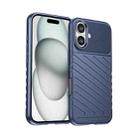 For iPhone 16 Thunderbolt Shockproof Soft TPU Phone Case(Blue) - 1