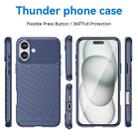 For iPhone 16 Plus Thunderbolt Shockproof Soft TPU Phone Case(Blue) - 2