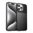 For iPhone 16 Pro Max Thunderbolt Shockproof Soft TPU Phone Case(Black) - 1