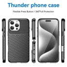 For iPhone 16 Pro Max Thunderbolt Shockproof Soft TPU Phone Case(Black) - 2