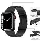 For Apple Watch Series 9 45mm PG63 Three-Bead Protrusion Titanium Metal Watch Band(Graphite Black) - 2