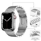 For Apple Watch Series 9 41mm PG63 Three-Bead Protrusion Titanium Metal Watch Band(Silver) - 2