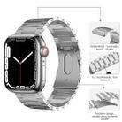 For Apple Watch Series 8 41mm PG63 Three-Bead Protrusion Titanium Metal Watch Band(Silver) - 2