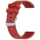 20mm Fluororubber Watch Band Wristband(Red) - 2