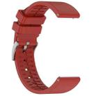 20mm Fluororubber Watch Band Wristband(Red) - 3