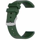 20mm Fluororubber Watch Band Wristband(Dark Green) - 2