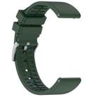 20mm Fluororubber Watch Band Wristband(Dark Green) - 3