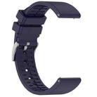 20mm Fluororubber Watch Band Wristband(Midnight Blue) - 3