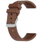 20mm Fluororubber Watch Band Wristband(Brown) - 2