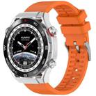 22mm Fluororubber Watch Band Wristband(Orange) - 1