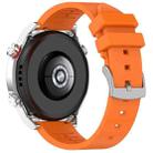22mm Fluororubber Watch Band Wristband(Orange) - 2
