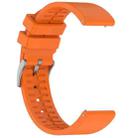 22mm Fluororubber Watch Band Wristband(Orange) - 3