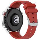 22mm Fluororubber Watch Band Wristband(Red) - 2