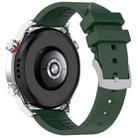 22mm Fluororubber Watch Band Wristband(Dark Green) - 2