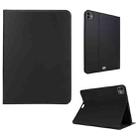 For iPad Pro 13 2024 Stretch Voltage Plain Leather Smart Tablet Case(Black) - 1